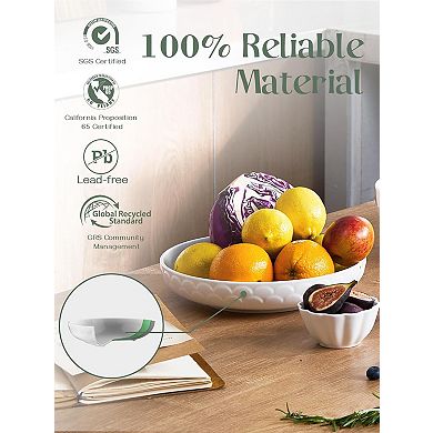 54 oz Large Salad Serving Bowls, 10'' Plates Bowls Set of 4