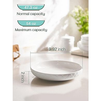 54 oz Large Salad Serving Bowls, 10'' Plates Bowls Set of 4