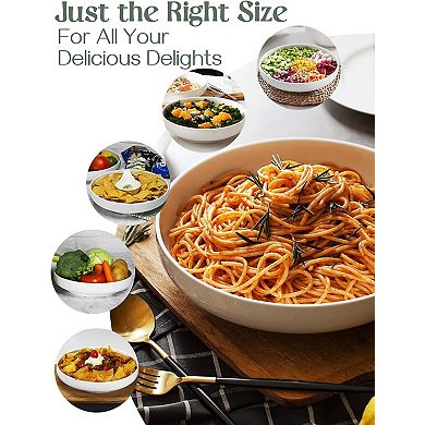 65 oz Serving Bowls for Wedding, 10'' Large Salad Bowls Set of 2