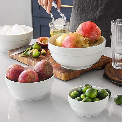 Ceramic Bowls with Lids, 64/42/22/12 Ounce, Set of 4