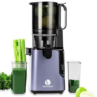 Ventray 5.1 Inch Large Feed Chute Cold Press Juicer, 250W Power Masticating Juicer