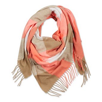 Fringe Plaid Blanket Scarf