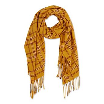 January Plaid Fringe Scarf
