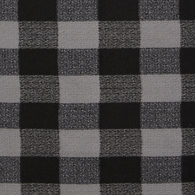 Denver Plaid Fringe Scarf - Black & Gray