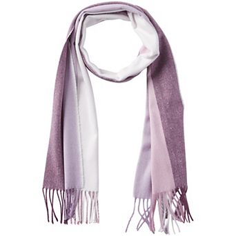 Vibrant Stripe Fringe Scarf - Purple