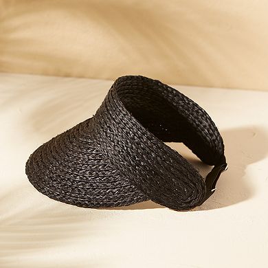 Straw Visor - Black