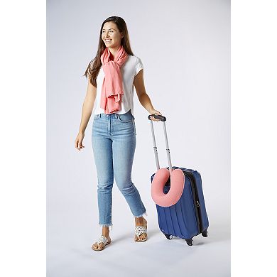 Jersey Stripe - Blanket Scarf - Pink Stripe