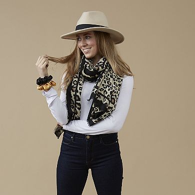 Deb Leopard Scarf - Ecru