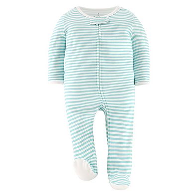 The Peanutshell Neutral Celestial Footed Baby Sleepers for Boys & Girls, 3 Pack