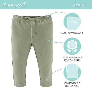 The Peanutshell Baby Boy & Baby Girl Jeggings, 4-Pack, Neutral