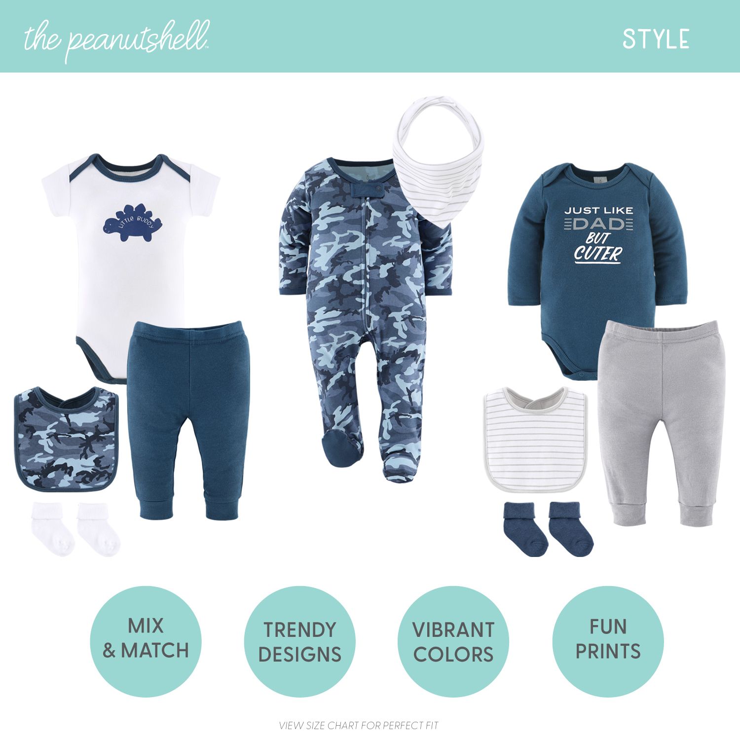 Garanimals Newborn Baby Boy Layette Shower Gift Set, 20-Piece, Newborn-6/9 Months