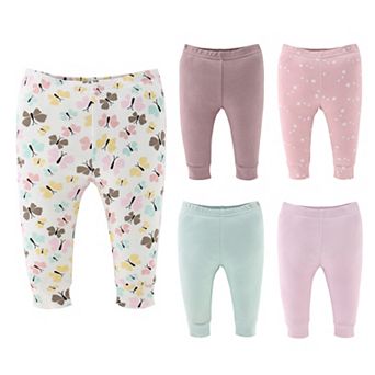 The Peanutshell Baby Girl Pants, 5-Pack, Butterfly Kisses