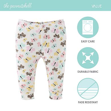 The Peanutshell Baby Girl Pants, 5-Pack, Butterfly Kisses