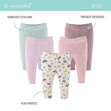 The Peanutshell Baby Girl Pants, 5-Pack, Butterfly Kisses