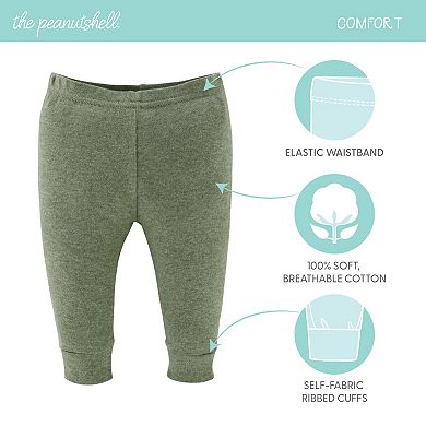 The Peanutshell Baby Boy & Baby Girl Pants, 5-Pack, Soft Heather Neutrals
