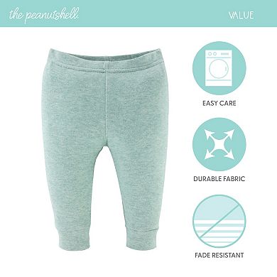 The Peanutshell Baby Boy & Baby Girl Pants, 5-Pack, Soft Heather Neutrals