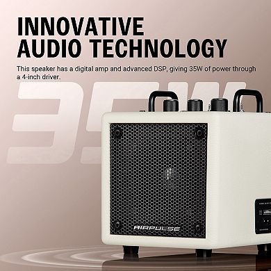 Airpulse Bluetooth Speaker, Compact Speaker with Aux Line Input for Home Office Party
