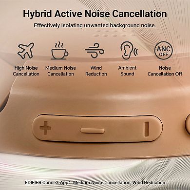 Edifier Hybrid Active Noise Cancelling Headphones, Bluetooth Headset with 45H Playtime Hi-Res Audio