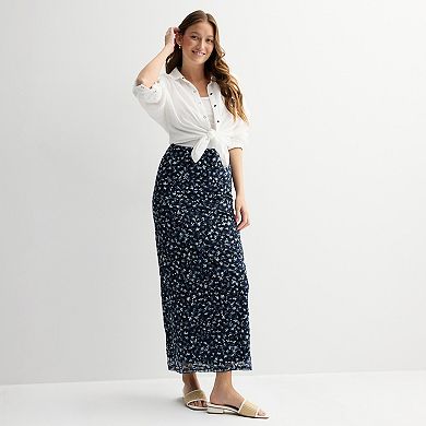 Juniors' Love, Fire Lace Maxi Skirt