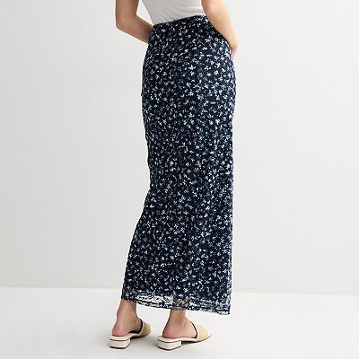 Juniors' Love, Fire Lace Maxi Skirt