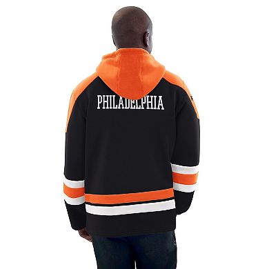 Men's Starter Orange/Black Philadelphia Flyers Hockey Pullover Hoodie