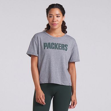 Women's Fanatics Heather Gray Green Bay Packers Tri-Blend T-Shirt