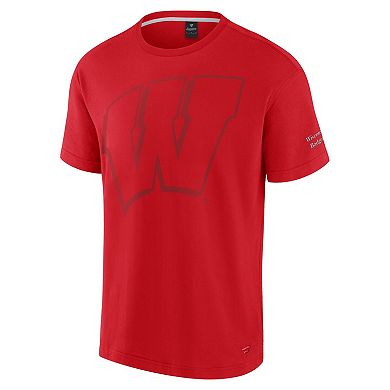 Men's Fanatics Red Wisconsin Badgers Iconic T-Shirt