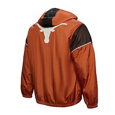Men's Mitchell & Ness Texas Orange Texas Longhorns Team 3.0 Anorak Half-Zip Hoodie