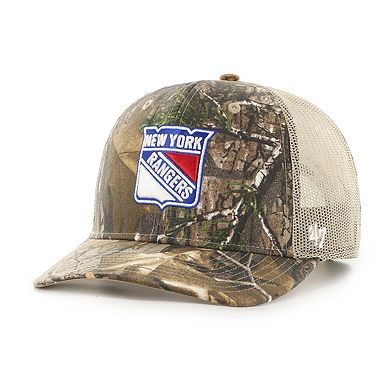 Men's '47 Realtree Camo New York Rangers Logo Trucker Adjustable Hat