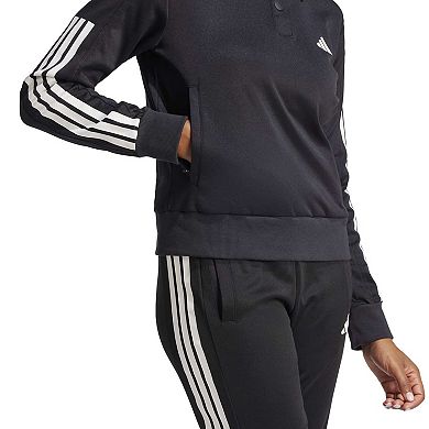 Women's adidas Iconic 3-Stripes Snap Track Top