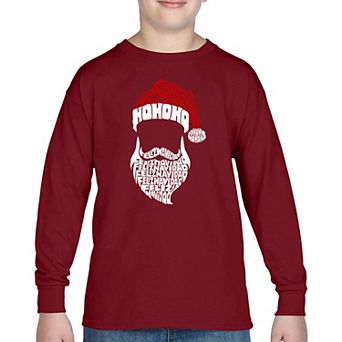 Feliz Navidad Santa Claus - Boy's Word Art Long Sleeve T-shirt