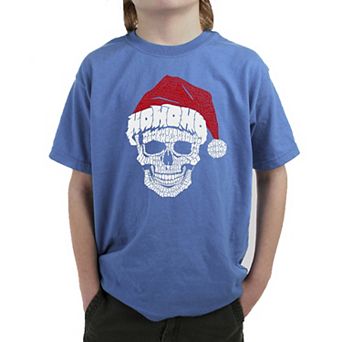 Santa Skull - Boy's Word Art T-shirt