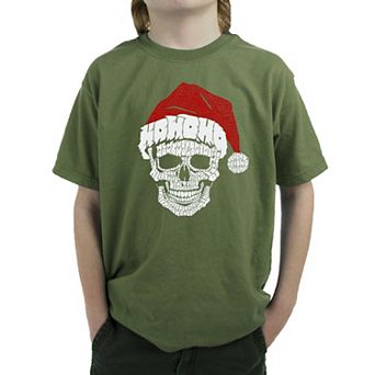 Santa Skull - Boy's Word Art T-shirt
