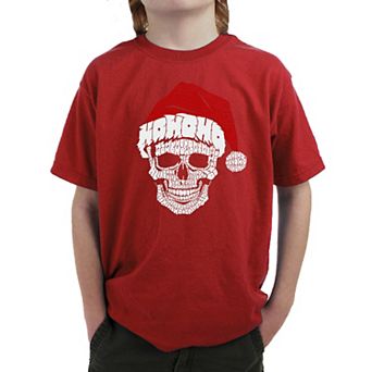 Santa Skull - Boy's Word Art T-shirt