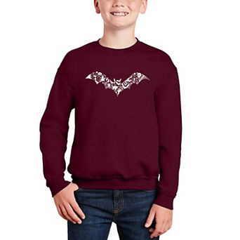 Bat Pics - Boy's Word Art Crewneck Sweatshirt