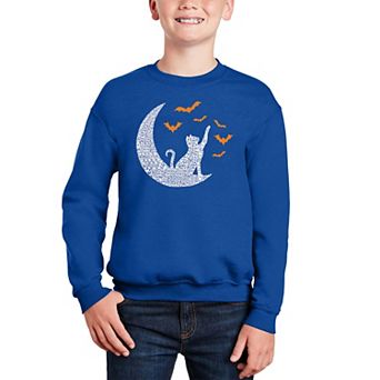 Lunar Bats - Boy's Word Art Crewneck Sweatshirt