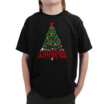 Have Yourself A Merry Little Christmas - Boy's Word Art T-shirt
