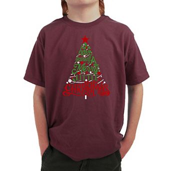 Have Yourself A Merry Little Christmas - Boy's Word Art T-shirt
