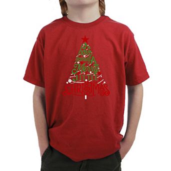 Have Yourself A Merry Little Christmas - Boy's Word Art T-shirt