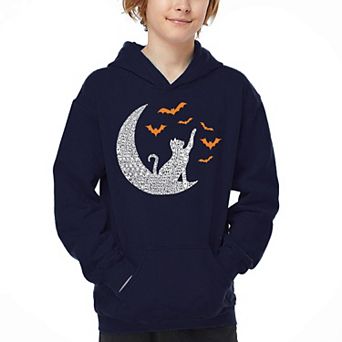 Lunar Bats - Boy's Word Art Hooded Sweatshirt