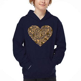 Fall Vibes - Boy's Word Art Hooded Sweatshirt