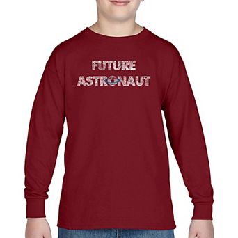 Future Astronaut - Boy's Word Art Long Sleeve T-shirt