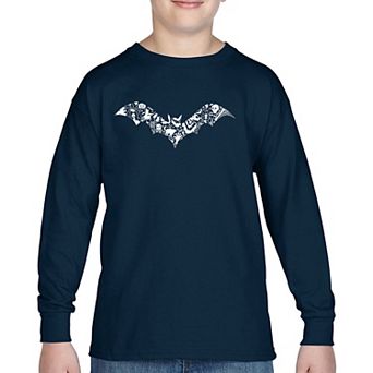 Bat Pics - Boy's Word Art Long Sleeve T-shirt