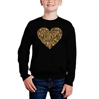 Fall Vibes - Boy's Word Art Crewneck Sweatshirt