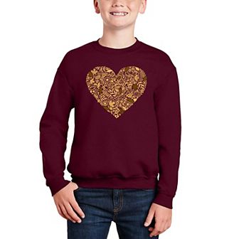 Fall Vibes - Boy's Word Art Crewneck Sweatshirt