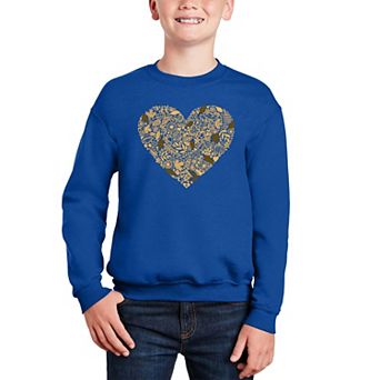 Fall Vibes - Boy's Word Art Crewneck Sweatshirt