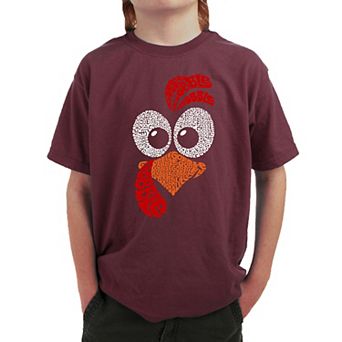 Turkey Face - Boy's Word Art T-shirt