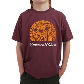 Summer Vibes - Boy's Word Art T-shirt