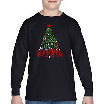 Have Yourself A Merry Little Christmas - Boy's Word Art Long Sleeve T-shirt