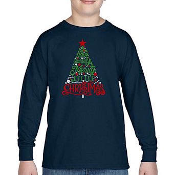 Have Yourself A Merry Little Christmas - Boy's Word Art Long Sleeve T-shirt